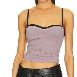 Miaou Renzo Tube Top | Taupe/Dusty Purple / XL